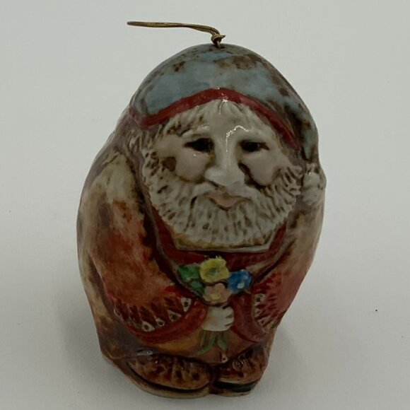VTG Santa Wise Man Salamander Pottery Signed Ornament Bell 1982 - Picture 5 of 9